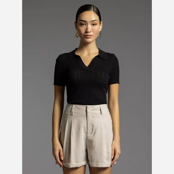 Open Collar Polo Top - Picture 4 of 8